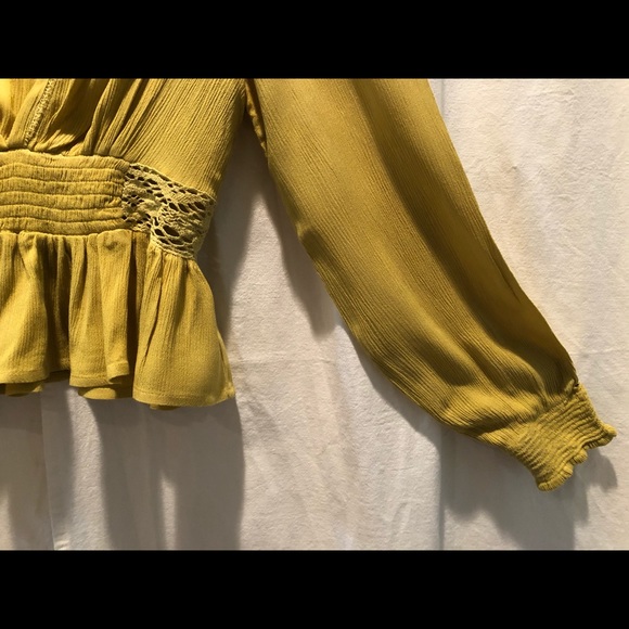 Free People peplum deep v-neck top - Picture 5 of 6